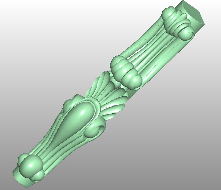 3D 모델 STL 형식 파일 cnc 라우터 조각 가구 Artcam 648 캐비닛 의자 다리 패턴